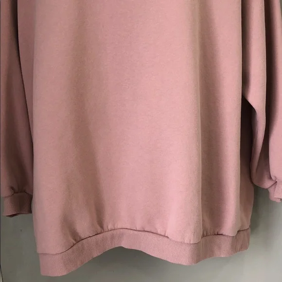H&M Dusty Pink Sweatshirt | Size Medium | Drop Shoulder Casual Pullover - Picture 4 of 10